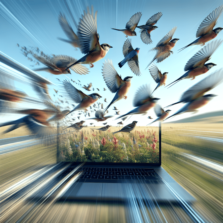 Capturing Birds with Motion Blur Effect